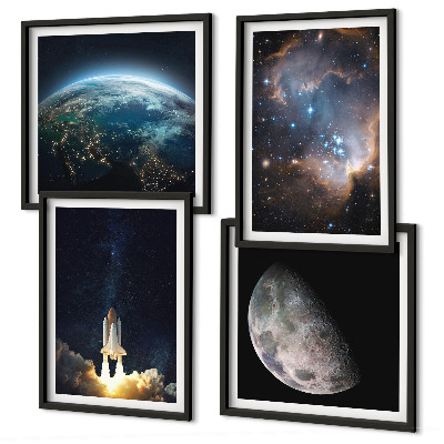 Galleria a parete Spazio Terra razzo galassia