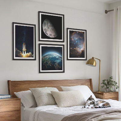 Galleria a parete Spazio Terra razzo galassia