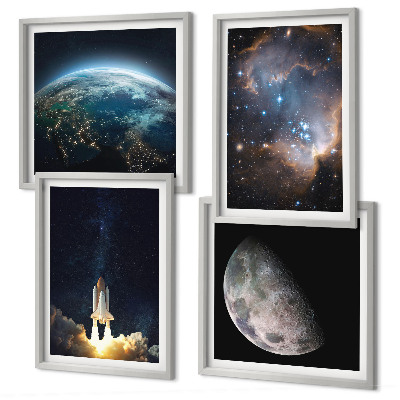 Galleria a parete Spazio Terra razzo galassia