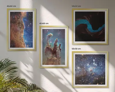 Paesaggi spaziali delle galassie galleria a parete