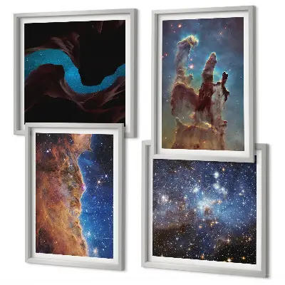Paesaggi spaziali delle galassie galleria a parete