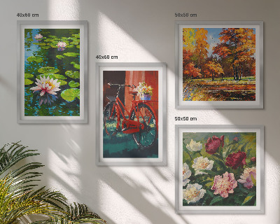 Galleria a parete Ninfee, fiori di bicicletta