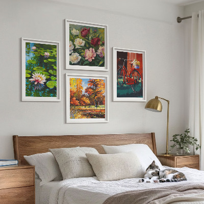 Galleria a parete Ninfee, fiori di bicicletta