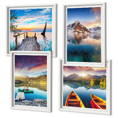 Galleria a parete laghi montagne paesaggio barca