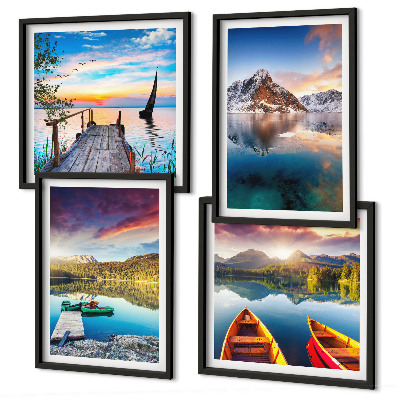 Galleria a parete laghi montagne paesaggio barca