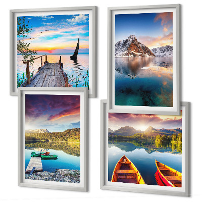 Galleria a parete laghi montagne paesaggio barca