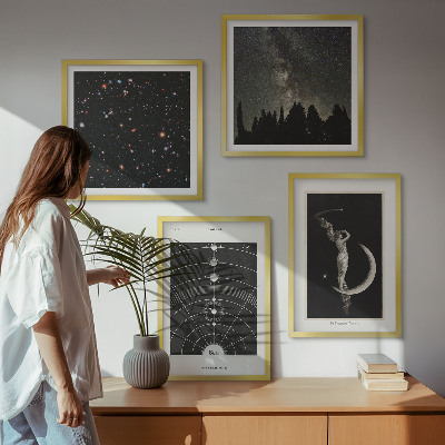 Composizione di 4 quadri Galassia del sistema solare