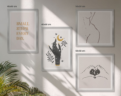 Galleria a parete Illustrazioni minimaliste in stile boho