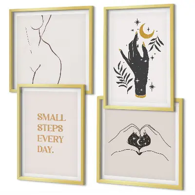 Illustrazioni minimaliste in stile boho da appendere alla parete