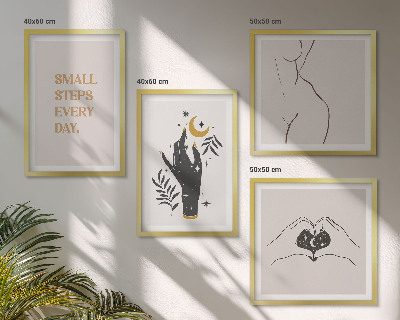 Galleria a parete Illustrazioni minimaliste in stile boho