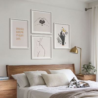 Galleria a parete Illustrazioni minimaliste in stile boho
