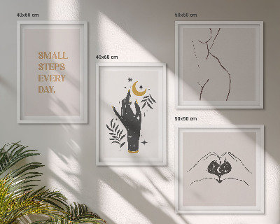 Galleria a parete Illustrazioni minimaliste in stile boho