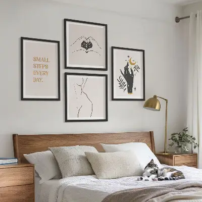 Illustrazioni minimaliste in stile boho da appendere alla parete