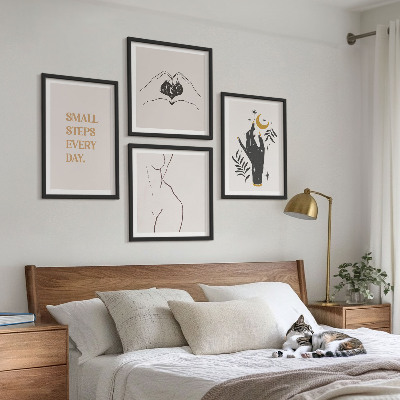Galleria a parete Illustrazioni minimaliste in stile boho