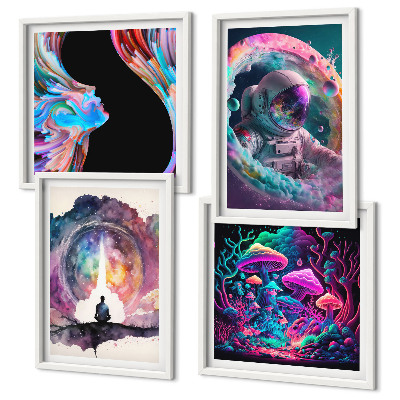Galleria a parete Illustrazioni fantasy colorate