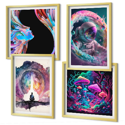 Galleria a parete Illustrazioni fantasy colorate