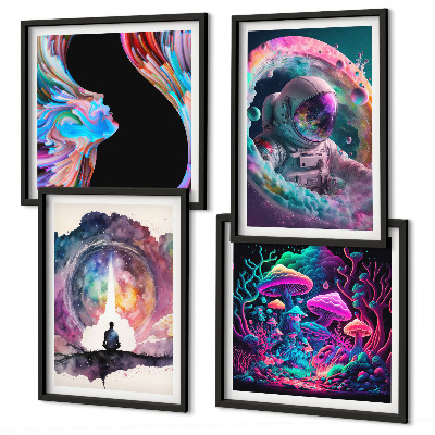 Galleria a parete Illustrazioni fantasy colorate