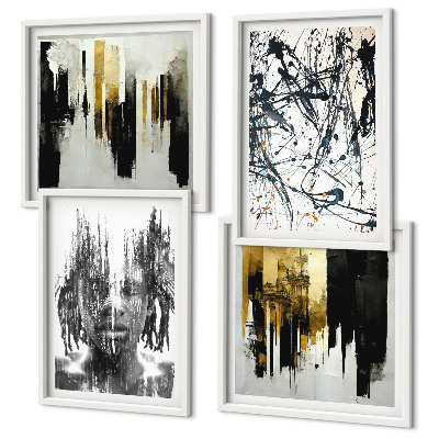 Galleria a parete Ritratti astratti a contrasto