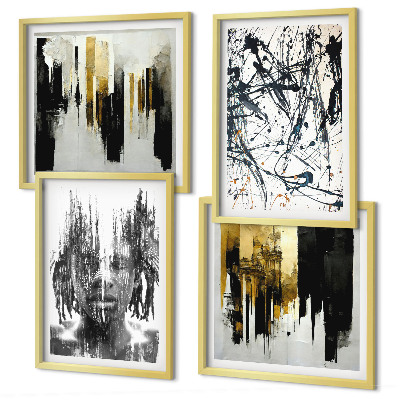 Galleria a parete Ritratti astratti a contrasto
