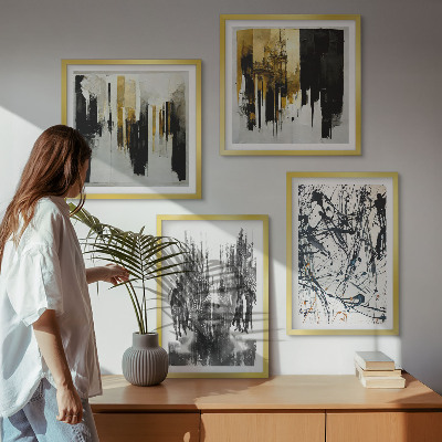 Galleria a parete Ritratti astratti a contrasto