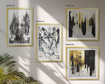 Galleria a parete Ritratti astratti a contrasto