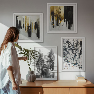 Galleria a parete Ritratti astratti a contrasto