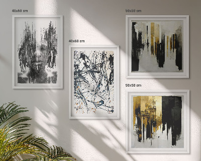 Galleria a parete Ritratti astratti a contrasto