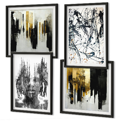 Galleria a parete Ritratti astratti a contrasto