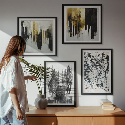 Galleria a parete Ritratti astratti a contrasto