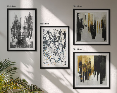 Galleria a parete Ritratti astratti a contrasto