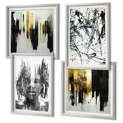 Galleria a parete Ritratti astratti a contrasto