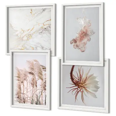 Polittico con cornice fiori d'erba in marmo eleganti