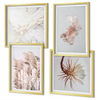 Polittico con cornice fiori d'erba in marmo eleganti