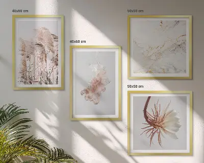 Polittico con cornice fiori d'erba in marmo eleganti