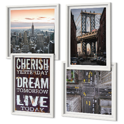 Galleria a parete citazione sui paesaggi di New York