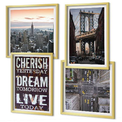 Galleria a parete citazione sui paesaggi di New York
