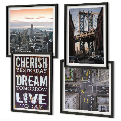 Galleria a parete citazione sui paesaggi di New York