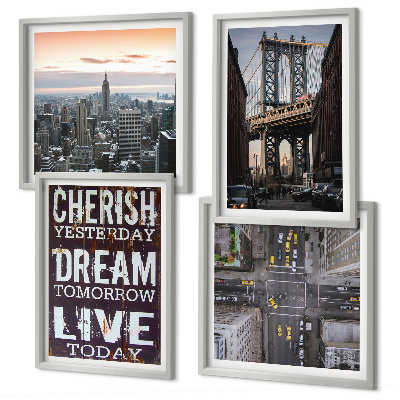 Galleria a parete citazione sui paesaggi di New York