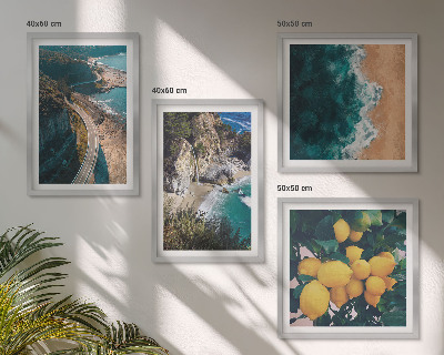 Galleria a parete spiaggia sul mare limoni montagne