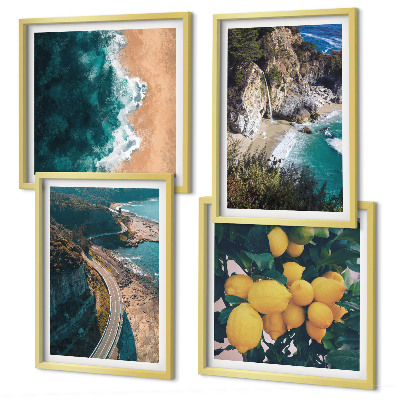 Galleria a parete spiaggia sul mare limoni montagne