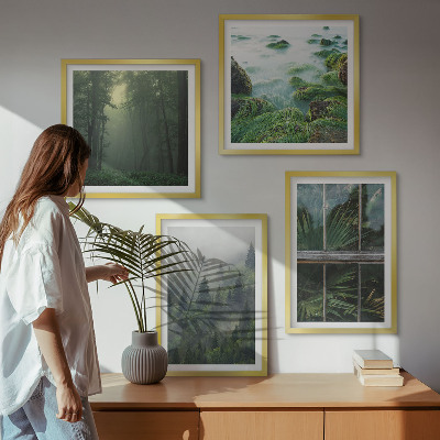 Galleria a parete Nebbia forestale fiume serra piante