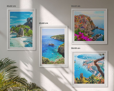 Galleria a parete Palme in riva al mare, acqua blu