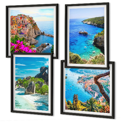 Galleria a parete Palme in riva al mare, acqua blu