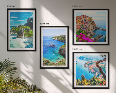 Galleria a parete Palme in riva al mare, acqua blu