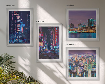Galleria a parete Città notturne illuminate al neon