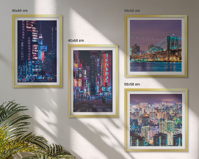 Galleria a parete Città notturne illuminate al neon