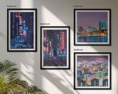 Galleria a parete Città notturne illuminate al neon