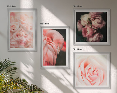 Polittico con cornice fenicotteri rosa pastello