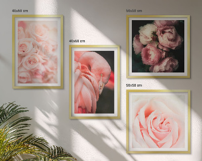 Polittico con cornice fenicotteri rosa pastello