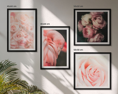 Polittico con cornice fenicotteri rosa pastello